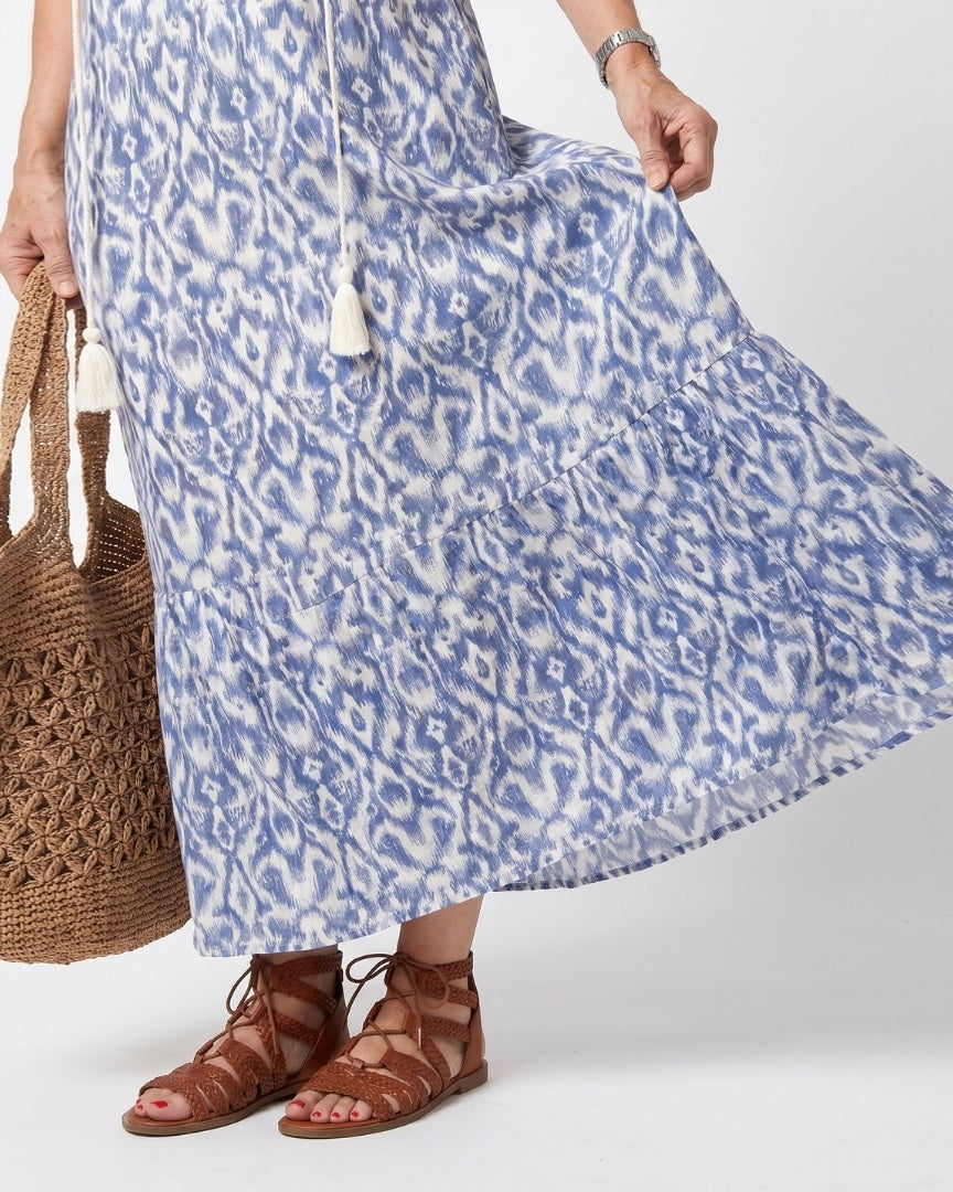 OTTOLINE - Tassel Tie Midi Dress