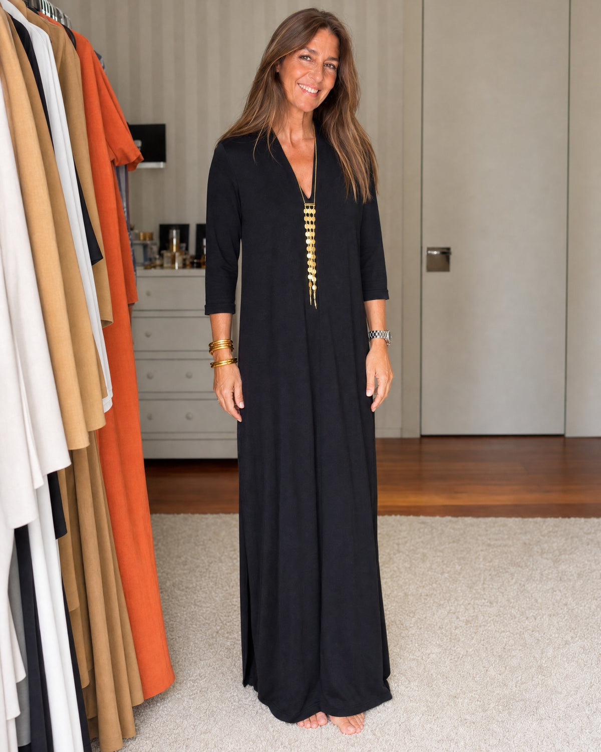 PAMELA - Casual Summer Dress - Black