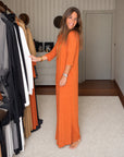 PAMELA - Casual Summer Dress - Orange