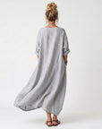 RAINA - Contrast Panel Midi Dress