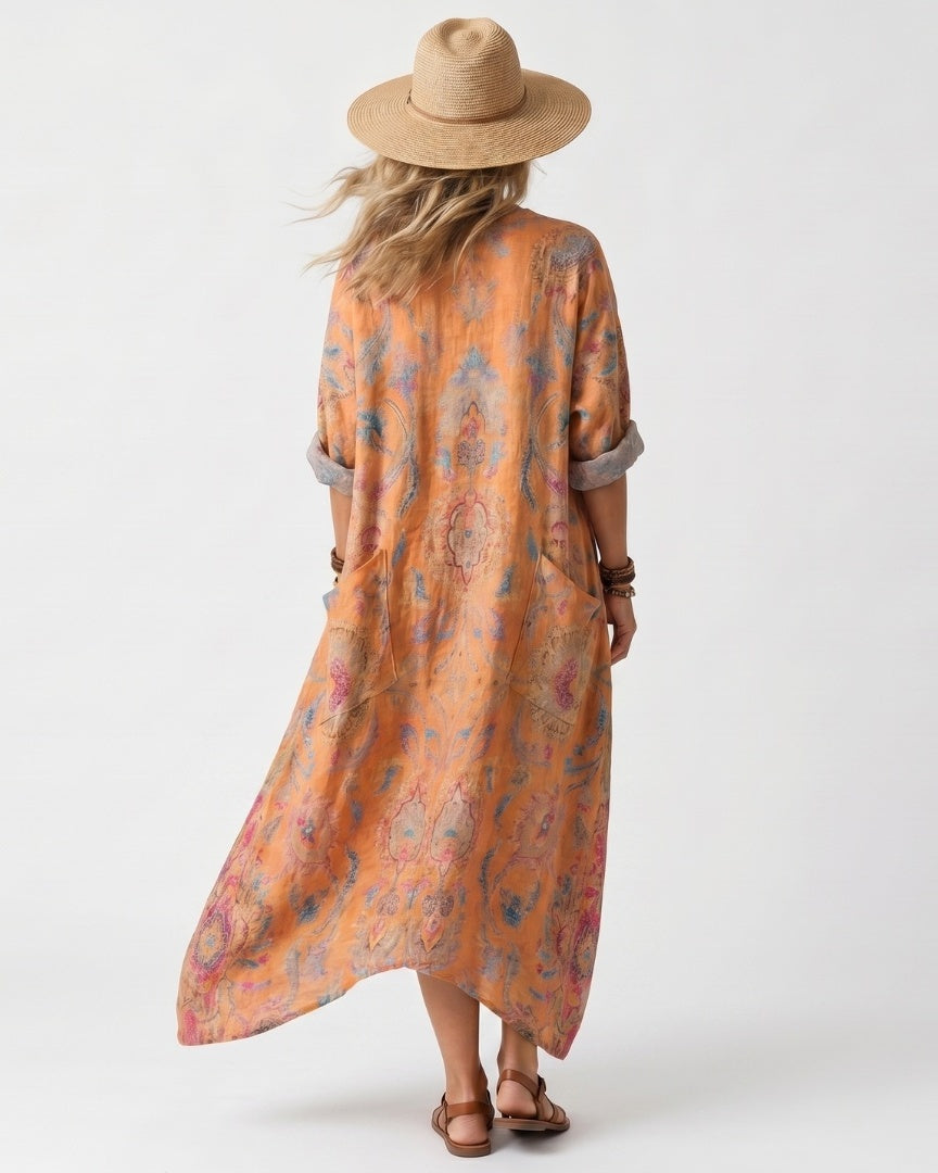 REMI - Printed Pocket Midi Dress