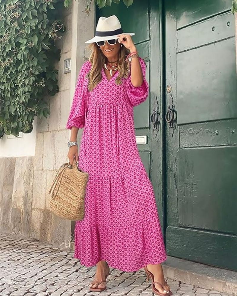 SANDY - Comfortable and Trendy Long Dress - Pink
