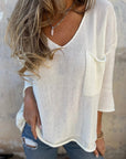 SEMBE - Boho Knit Top - White