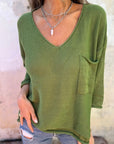 SEMBE - Boho Knit Top - Green