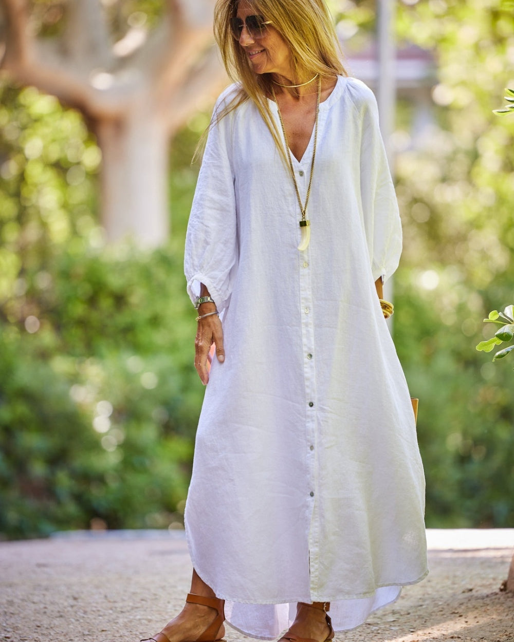 SEREANA - Sunny Summer Dress - White