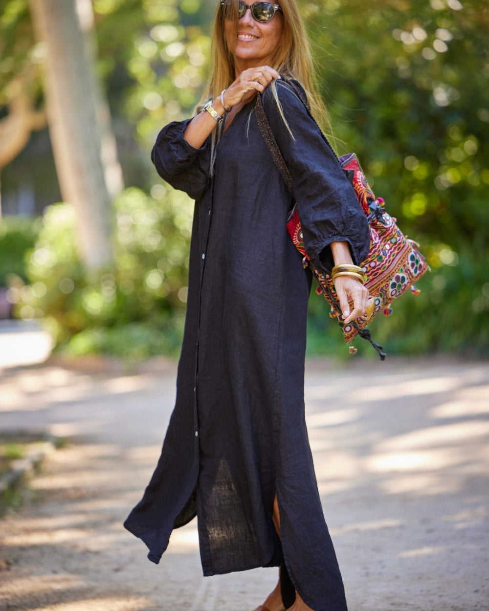 SEREANA - Sunny Summer Dress - Black