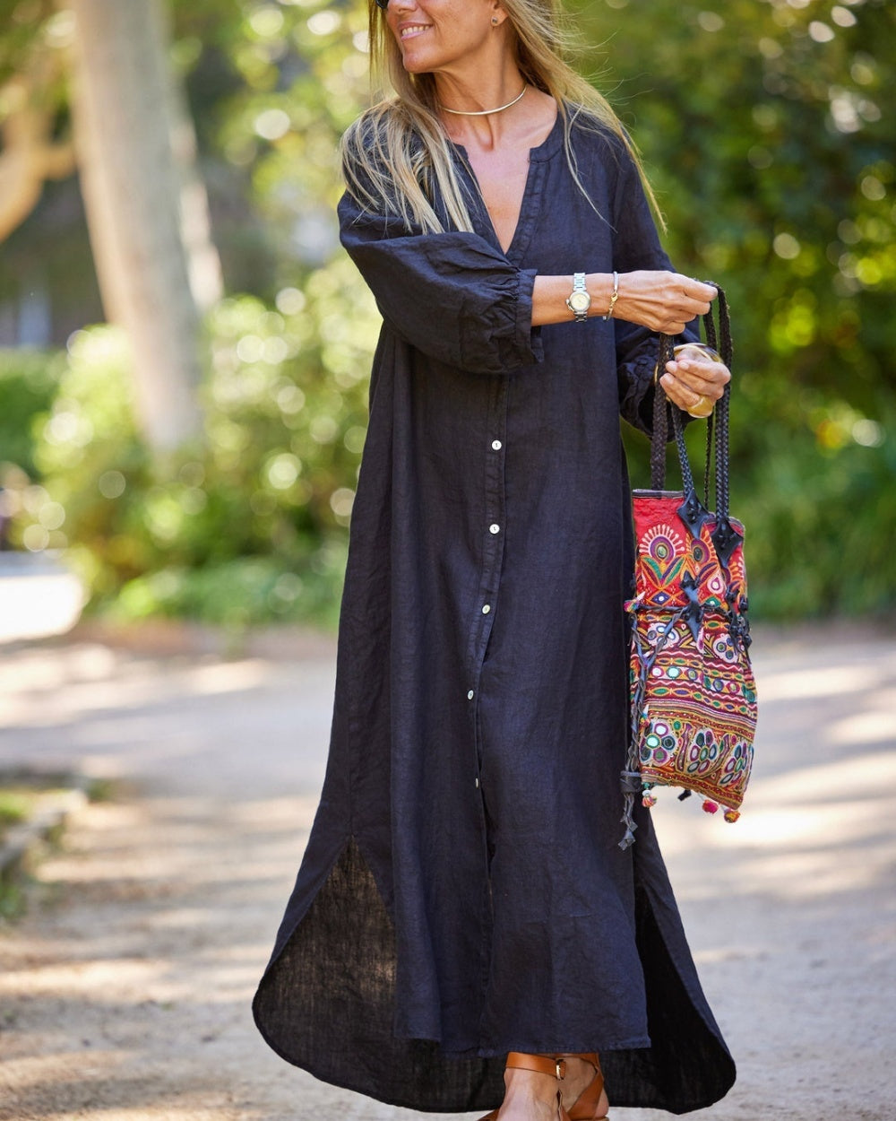 SEREANA - Sunny Summer Dress - Black