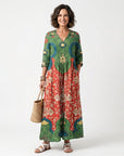 SLOANE - Mixed Print Midi Dress