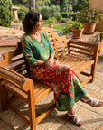 SLOANE - Mixed Print Midi Dress