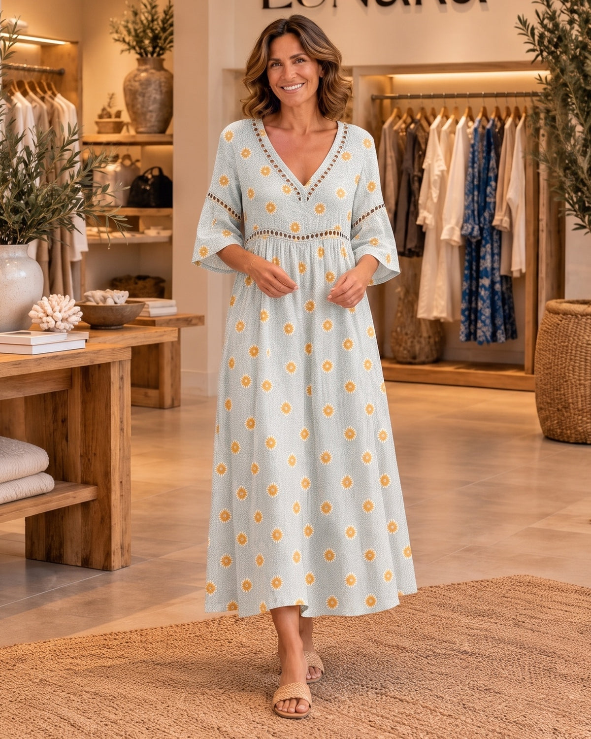 Soft and Light Midi Dress
