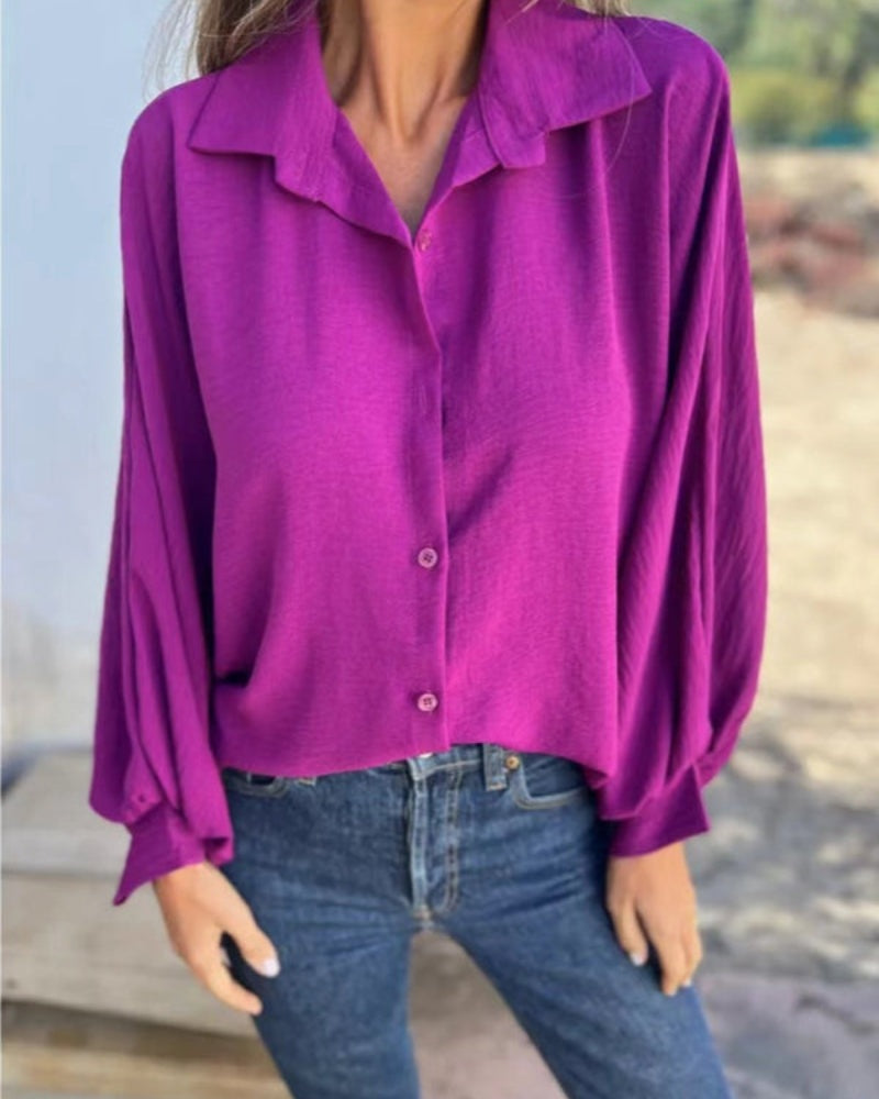 SOROLA - Casual Comfortable Shirt - Purple