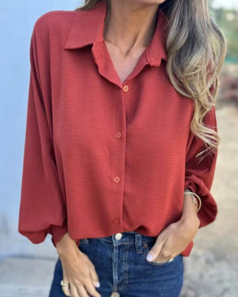SOROLA - Casual Comfortable Shirt - Red