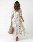 SYLVIE - Botanical Tassel Midi Dress