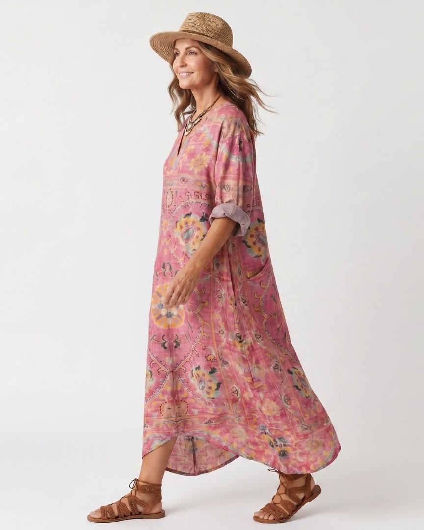 TILDA - Abstract Print Midi Dress
