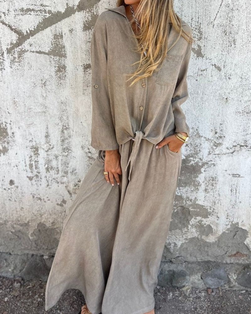 VALENTINA - Effortless Lounge Set - Beige