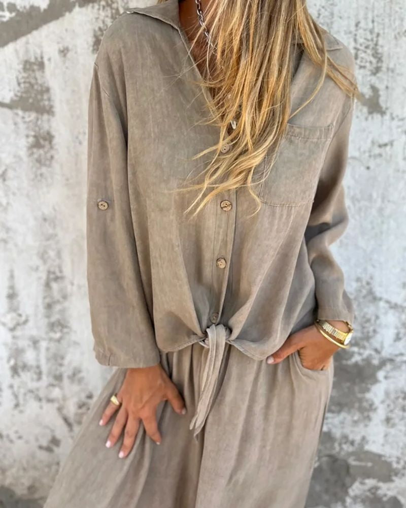 VALENTINA - Effortless Lounge Set - Beige