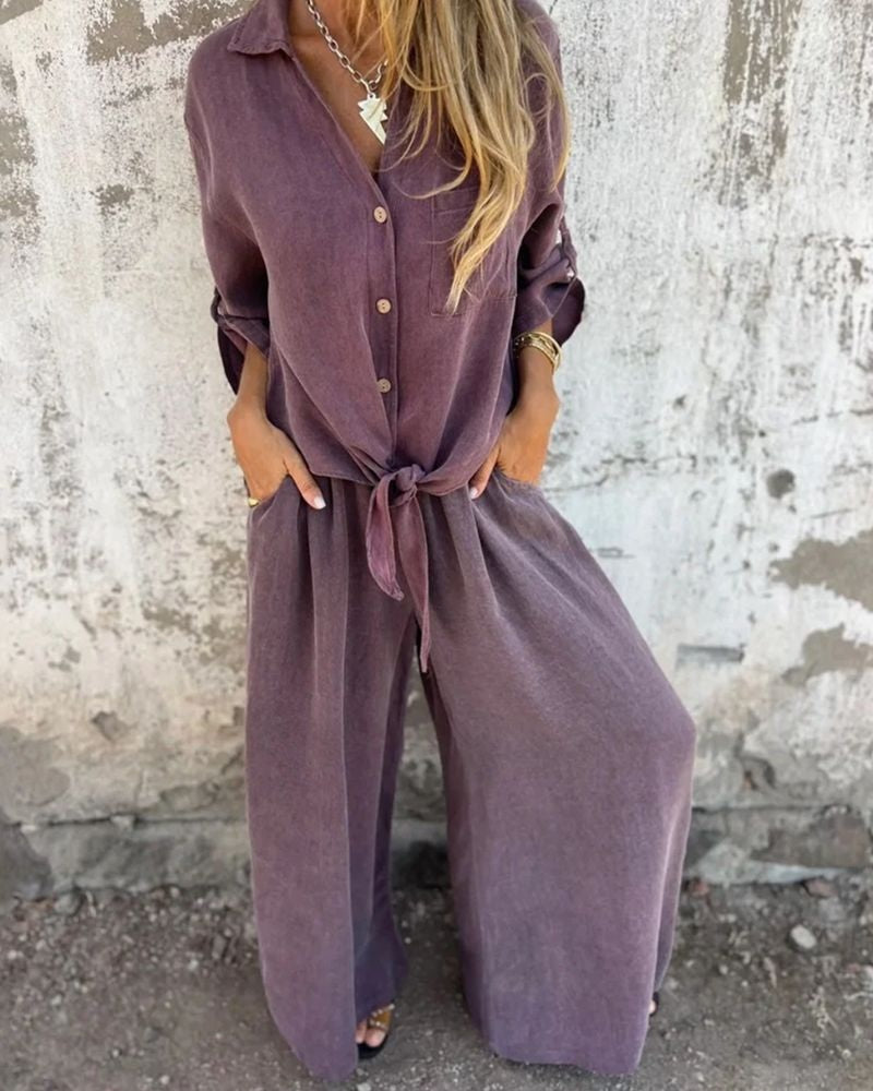VALENTINA - Effortless Lounge Set - Purple