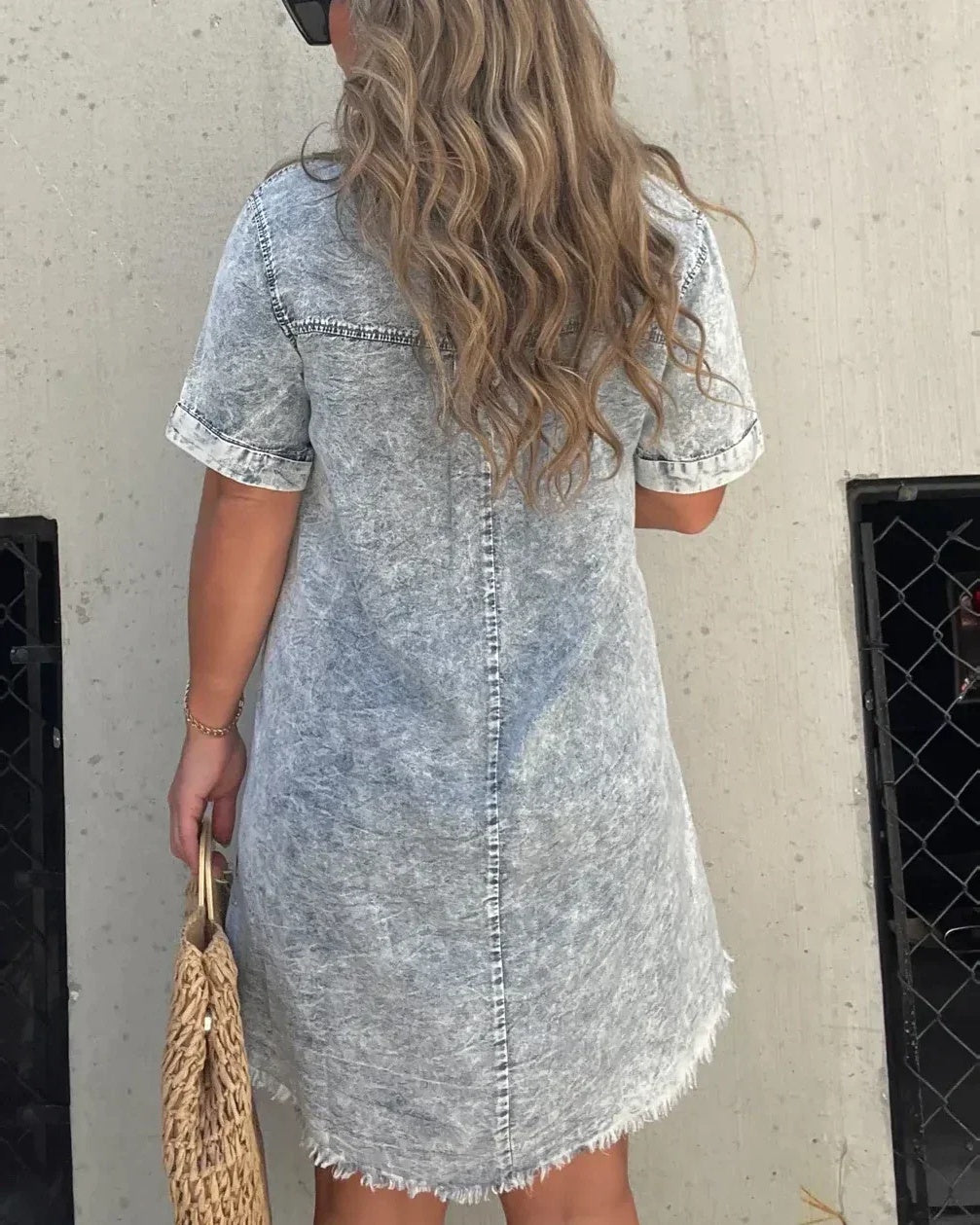 VERA - Denim Shirt Dress - Blue