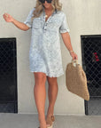 VERA - Denim Shirt Dress - Blue