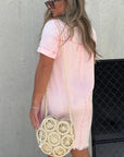 VERA - Denim Shirt Dress - Pink