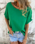 VERONA - Casual Boho Top - Green