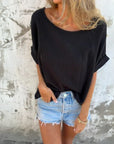 VERONA - Casual Boho Top - Black