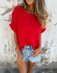 VERONA - Casual Boho Top - Red
