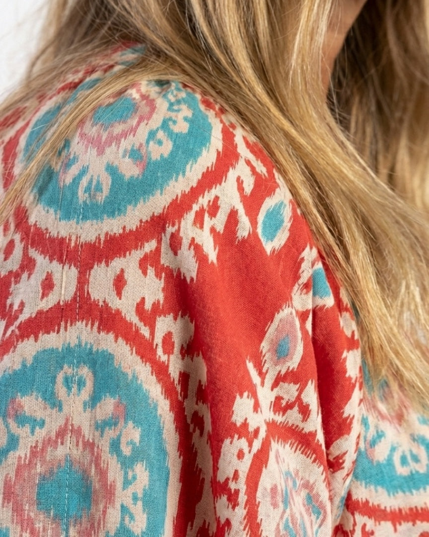 ZARIA - Paisley Print Midi Dress