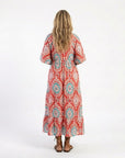 ZARIA - Paisley Print Midi Dress